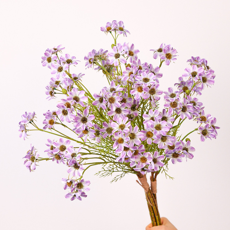 Simulated hand feel small wild chrysanthemum bundle daisy chamomile ins style home ornaments soft engineering decoration wedding bouquet