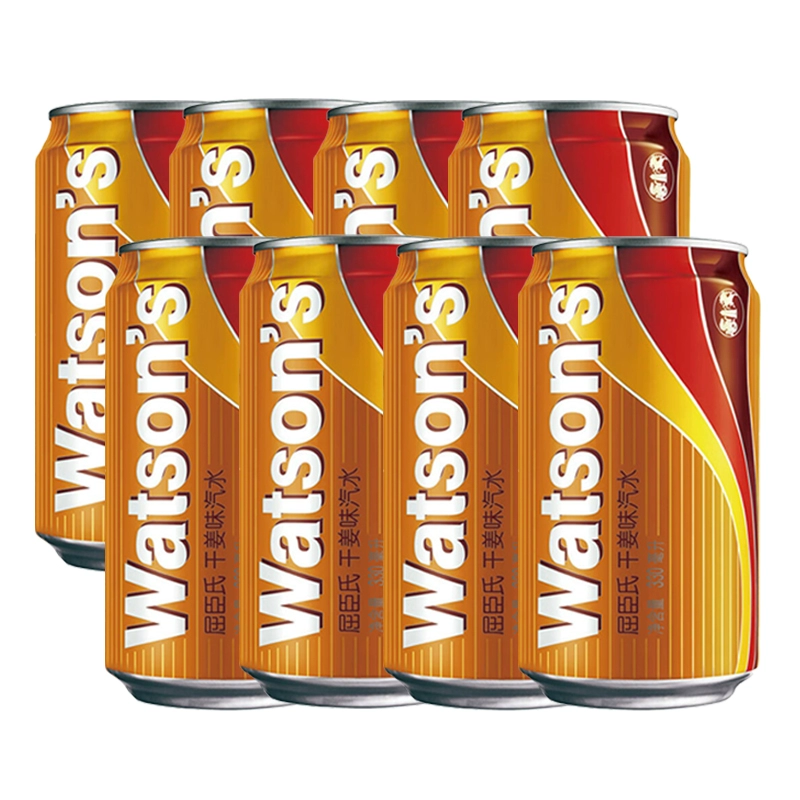 Watsons газировка с сухим имбирем вкус, 330 мл х 8 банок, соус хвост курицы, газированная напиток с имбирем