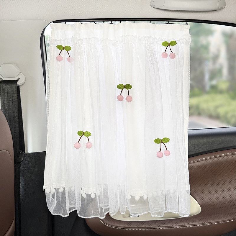 Car window sunshade curtain, in-car sun protection curtain, car-mounted privacy curtain for baby sleeping, front and rear row track-type