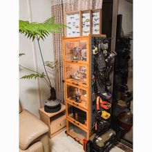 新款路亚鱼竿收纳架杆架展示架路亚收纳柜假饵路亚饵盒收纳渔具柜