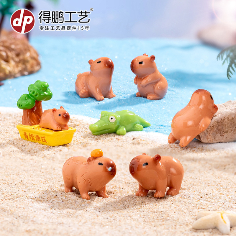 Micro-Landscape Creative Cute Capybara Capybara Doll DIY Decoration Accessories Car Desktop Small Ornaments Micro-Landscape Creative Cute Capybara Capybara Doll DIY Decoration Accessories Car Desktop Small Ornaments