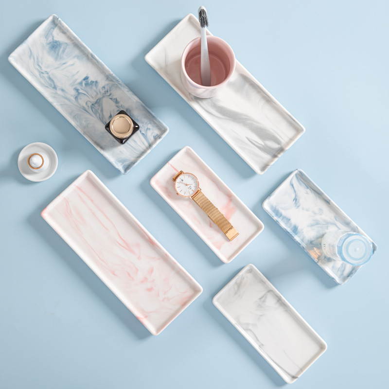 Marble Ceramic Plate Creative Plate Nordic Tableware Ins Japanese Style Home Storage Jewelry Plate Tray Marble Ceramic Plate Creative Plate Nordic Tableware Ins Japanese Style Home Storage Jewelry Plate Tray