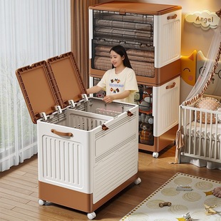 Foldable Storage Box for Clothes, Large-Capacity Super Flip-Top Foldableing Box, Seasonal Clothing and Quilt Storage Cabinet