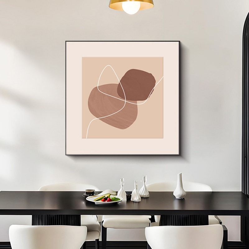 Blanco y negro gris abstracto decoración de comedor pintura moderna simple alta sensación de arte sala de estar colgar pintura pintura dormitorio pintura mural de mesa de comedor