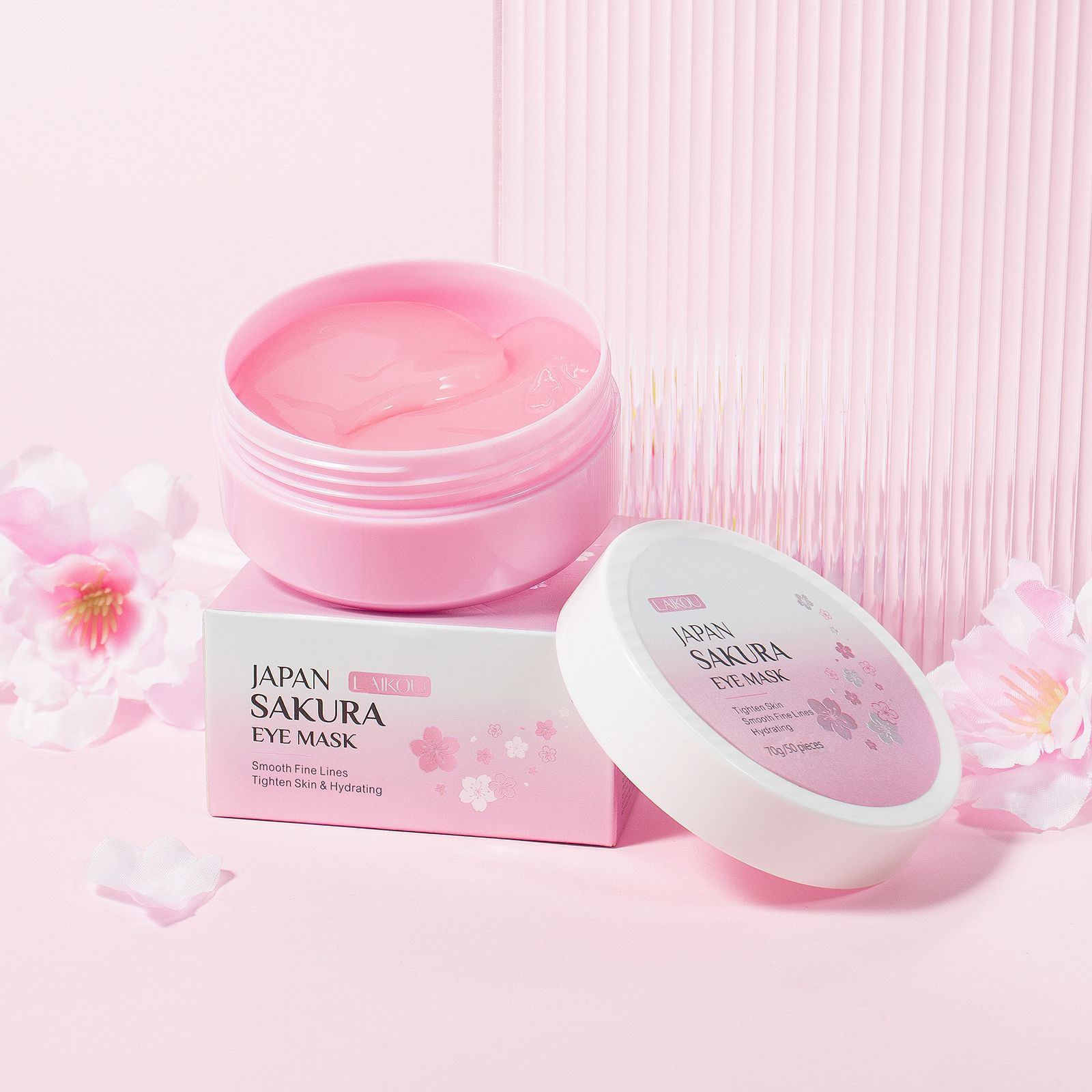 Cross-border LAIKOU Sakura Eye Mask 50 pieces - Wholesale of eye care products for moisturizing and hydrating around the eyes undefined