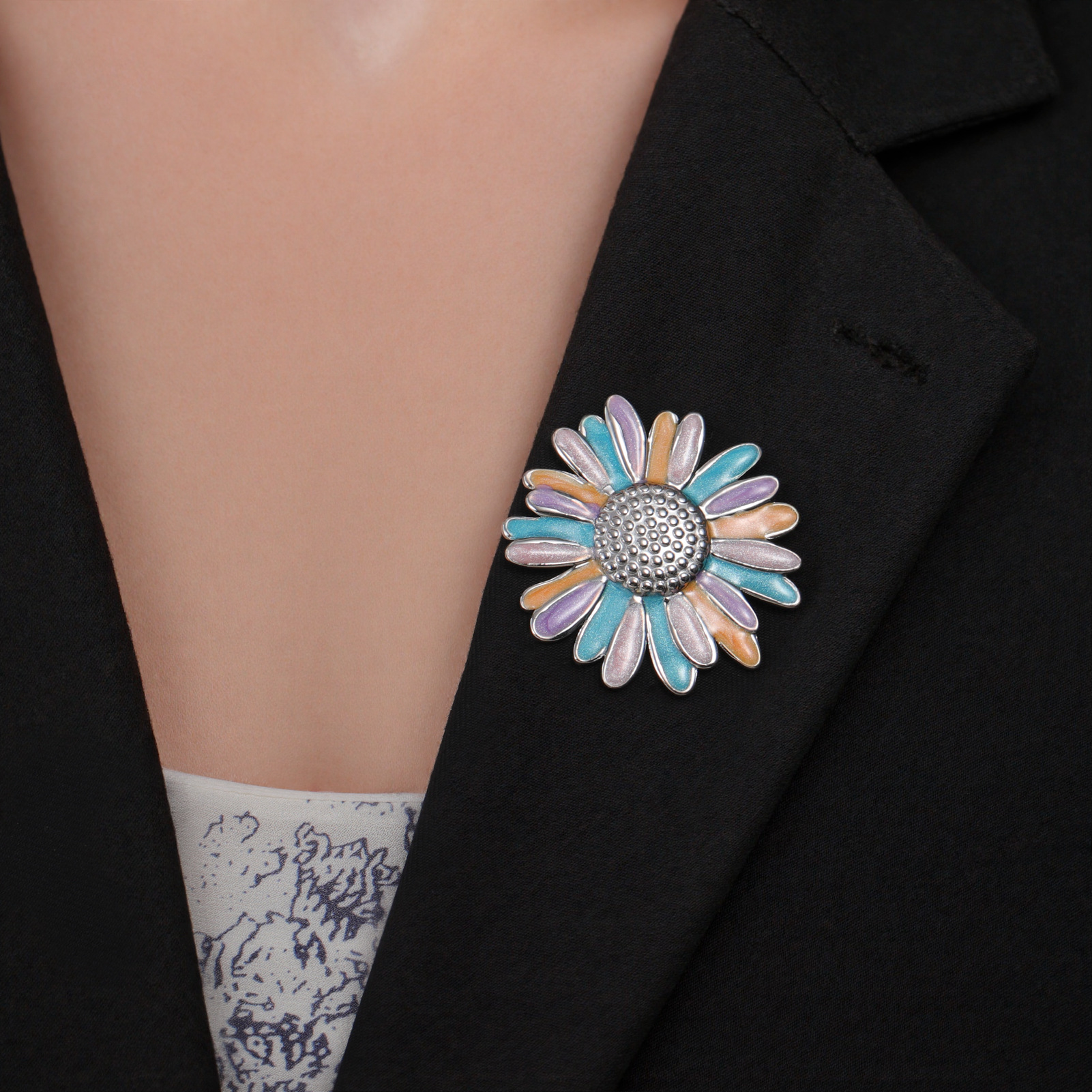 Blumenbrosche Für Damen Elegante Florale Anstecknadel Modisch_voghion.com