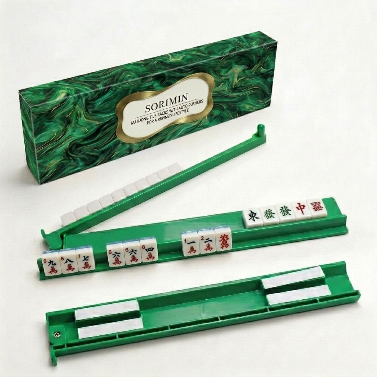 New Hot-Selling Amazon Usa Mahjong Push Ruler with Anti-Slip Multi-Functional Dopamine Card Sorting Ruler in Color Box
