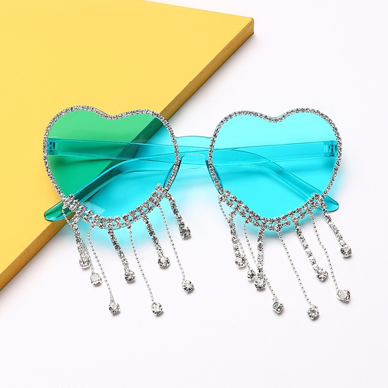 19g Weight Frameless Glasses Structure Sunglasses Classification UV400 Protection, Acrylic Lens Material Polygon Glasses Style Outdoor, Travel Occasion Heart Shape Pattern Women's Gender Simple Style, Classic Style Style Simple Style Classic Style Heart Shape UV400 Protection Acrylic Polygon Frameless Women's Sunglasses 6
