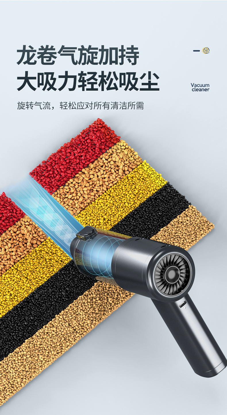 Car Vacuum Cleaner, Car High Suction Super Blower, Car High Power Wireless Handheld Electric Vacuum Cleaner