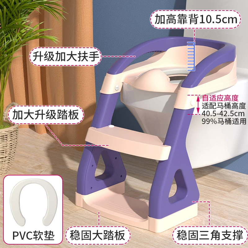 Toilet with stairs girl's, children's footstool