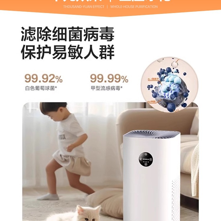 Purificador de aire de iones negativos de envío gratuito para el hogar eliminación de formaldehído filtro de pelo de gato polvo en el dormitorio de humo humo limpio