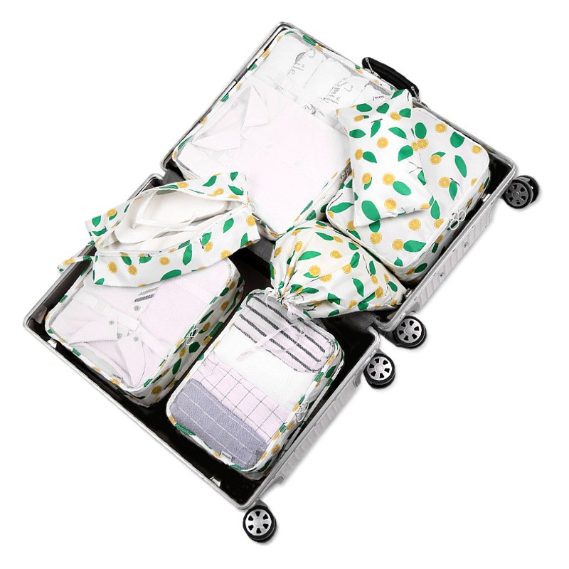 Bolsa de almacenamiento de viaje conjunto de siete piezas cosméticos de lavado digital bolsa de almacenamiento de sub-embalaje ropa zapatos equipaje bolsa de viaje