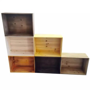 Wooden Box Wooden Frame Box Solid Wood Storage Box Supermarket Display Fruit Basket Old Wood Storage Box