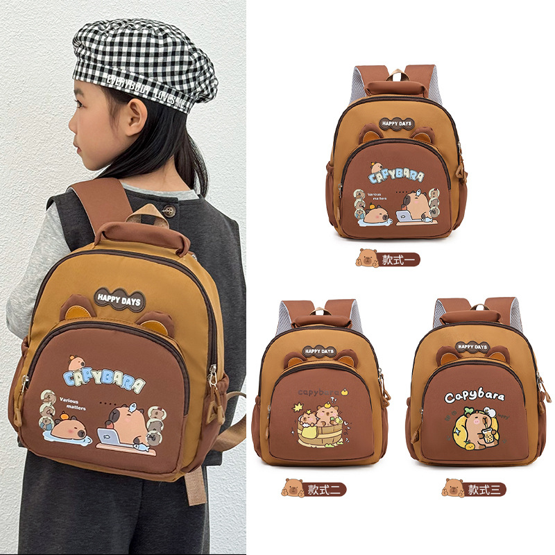 Bolso para niños de jardín de infantes Dibujos animados lindo moda estudiante mochila escolar niña estilo occidental mochila de reducción de peso de color de contraste