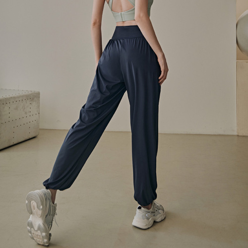Loose-fitting women's autumn sports pants: professional running & fitness high-waisted casual drawstring sweatpants with elastic waist, perfect for yoga and summer wear
