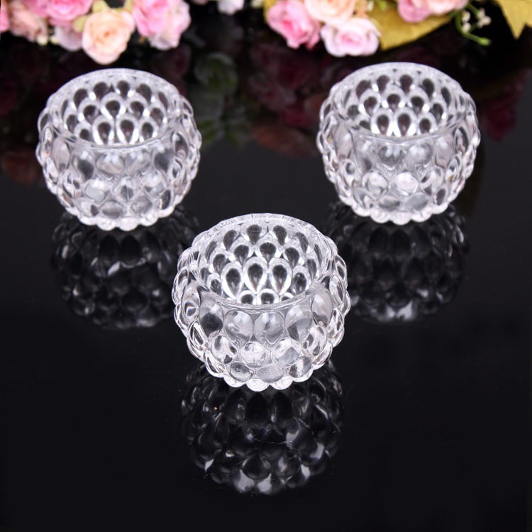 Decoración de cena lámpara candelabro de vidrio luz de noche pequeña vela vela vela vela vela vela copa suministros de boda barra de cristal