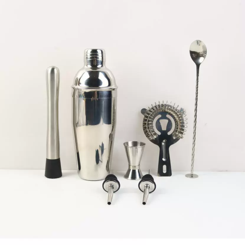 厂家直供调酒器全套杯鸡尾酒调酒器酒吧酒具不锈钢调酒单层便携