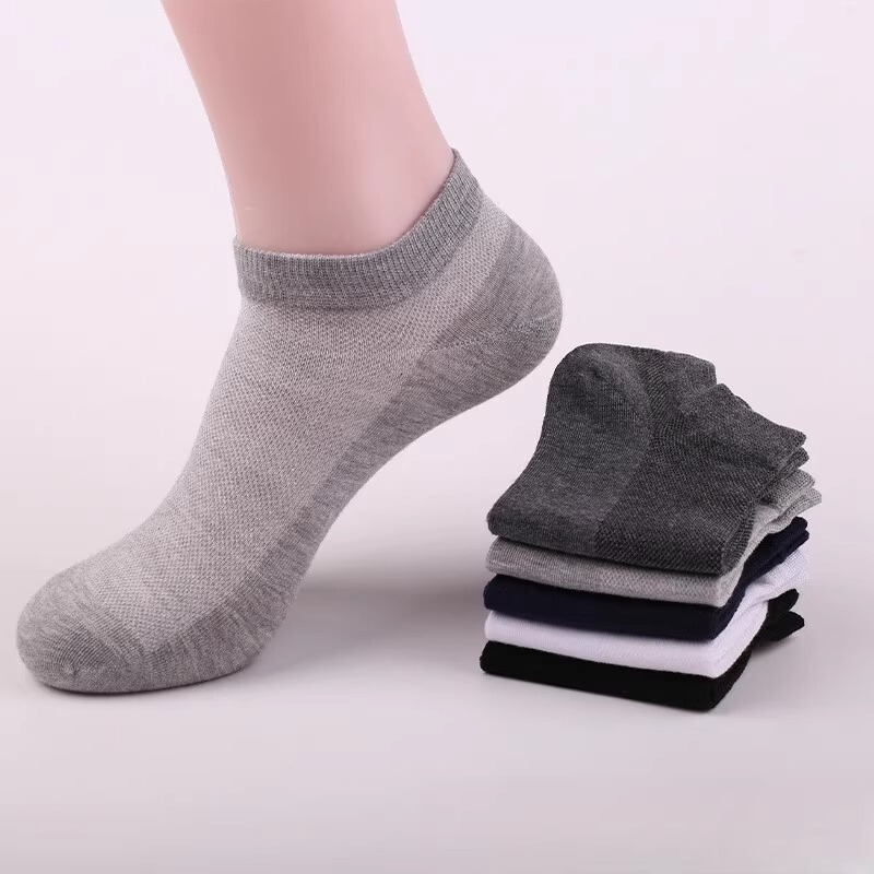 Socks Men's Summer Thin Breathable Short Socks Men's Socks Pure Cotton Anti-odor Sweat Summer Ultra-thin Sports Short Tube