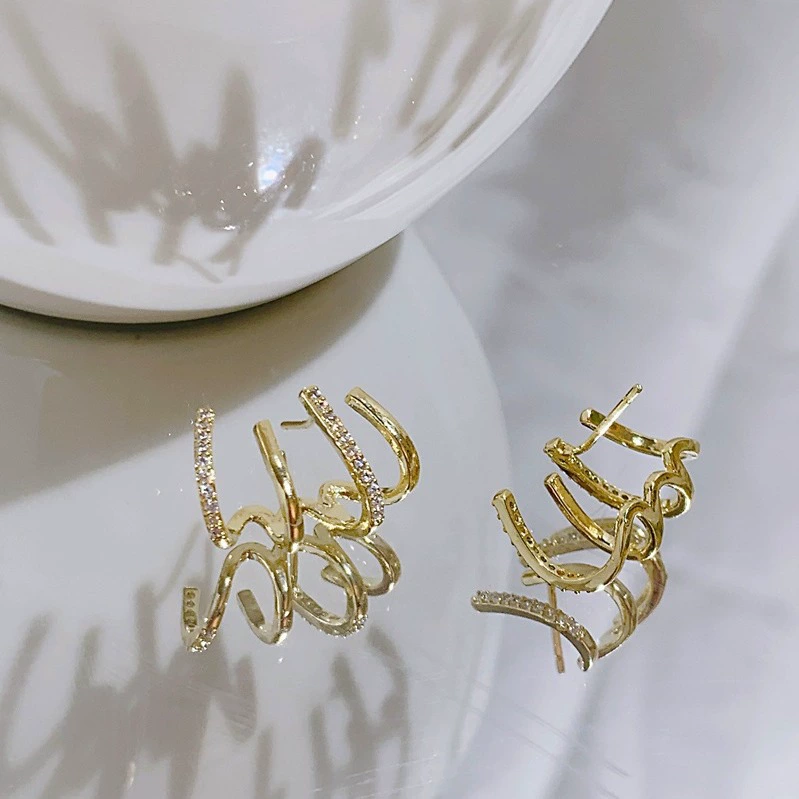 Серебряная игла, небольшие серьги, образец серебра 925, простой и элегантный дизайн