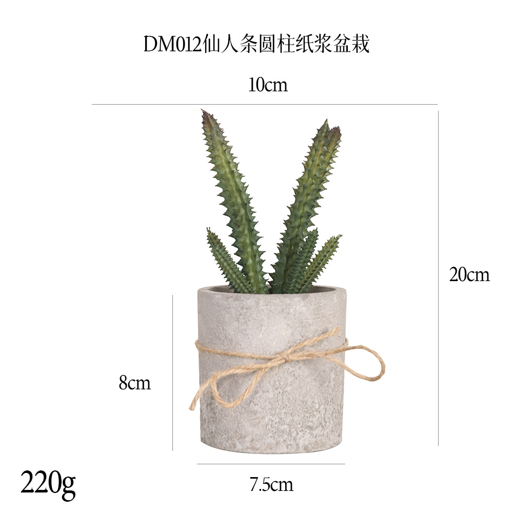 Más de 240 combinaciones populares de macetas con plantas verdes artificiales, decoraciones para el hogar, flores artificiales, bonsáis cilíndricos de pulpa de papel.