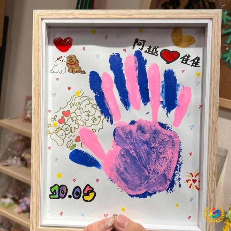Couple Handprint Photo Frame to Commemorate DIY Handmade Palm Print 520 Chinese Valentine's Day Gift for Best Friend and Boyfriend