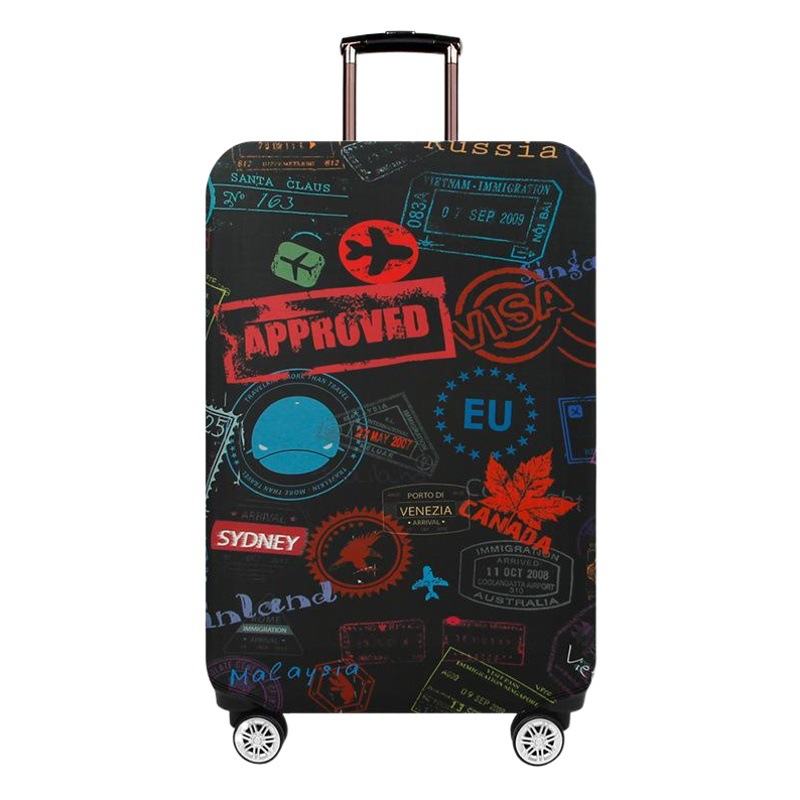 Thickened Wear-resistant Elastic Elastic Case Cover Luggage Case Protective Cover with Tie Rod Travel Leather Case Jacket Dust Cover