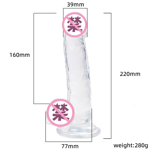 Female crystal artificial dildo with egg, transparent dildo, adult female masturbation stick, cross-border hot sale in foreign trade