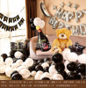 Happy Birthday Happy Balloon Set HappybirthDay Adult Birthday Background Wall layout aluminum membrane balloon