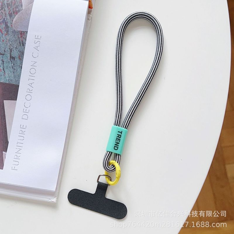 短款可调节锁扣手绳防丢垫片通用手机挂绳户外出行简约涤纶手腕绳|undefined