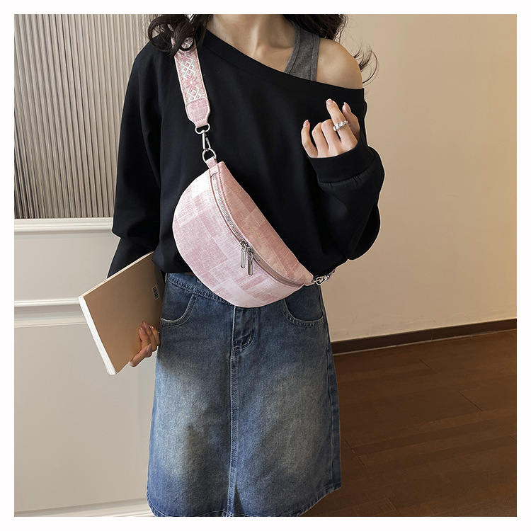 Borsa a tracolla da donna texture versatile marsupio e chest bag_voghion.com