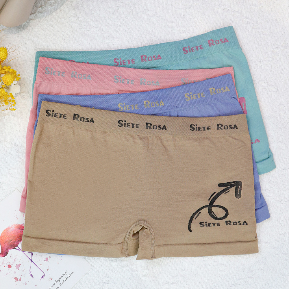 Venta caliente de comercio exterior calzoncillos bóxer sin costuras de cintura media para mujer