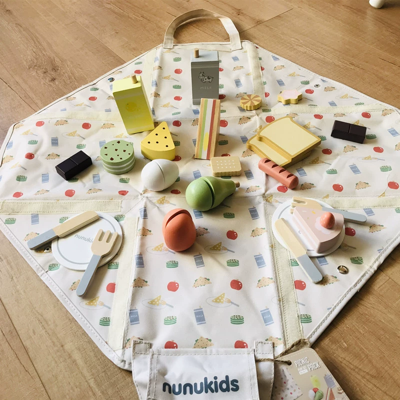 Детская игрушка Nunukid, afternoon tea, деревянный набор для мороженого, подарок на день рождения