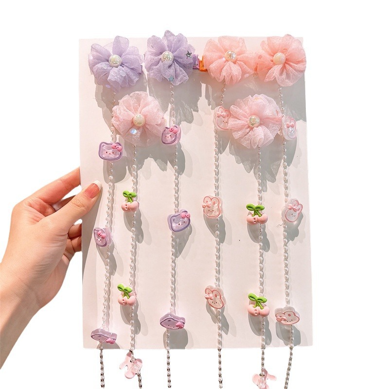 Super inmortal mariposa clip de cabello para niños trenzados clip de cabello para niñas publicas suecas joyas de cadena trenzada para niñas