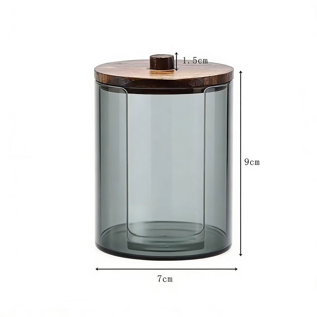 [Tienda de fábrica gris transparente] caja de almacenamiento de algodón acrílico se puede superponer portátil permeable a la ceniza para el almacenamiento de maquillaje doméstico