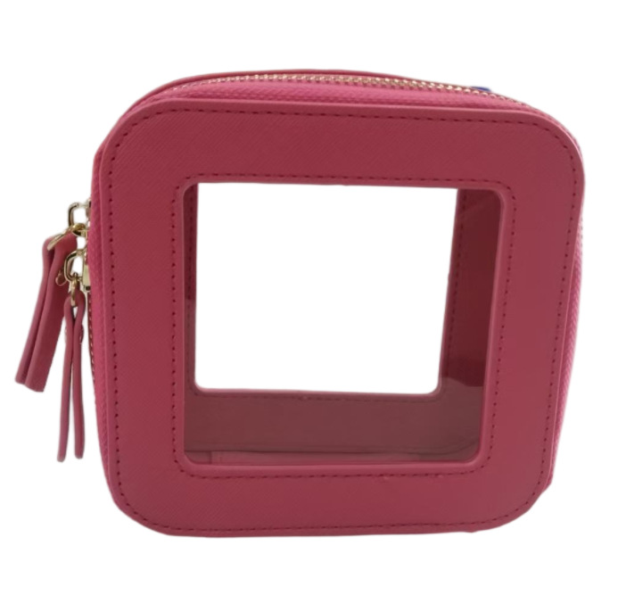 더블 투명 로즈 레드