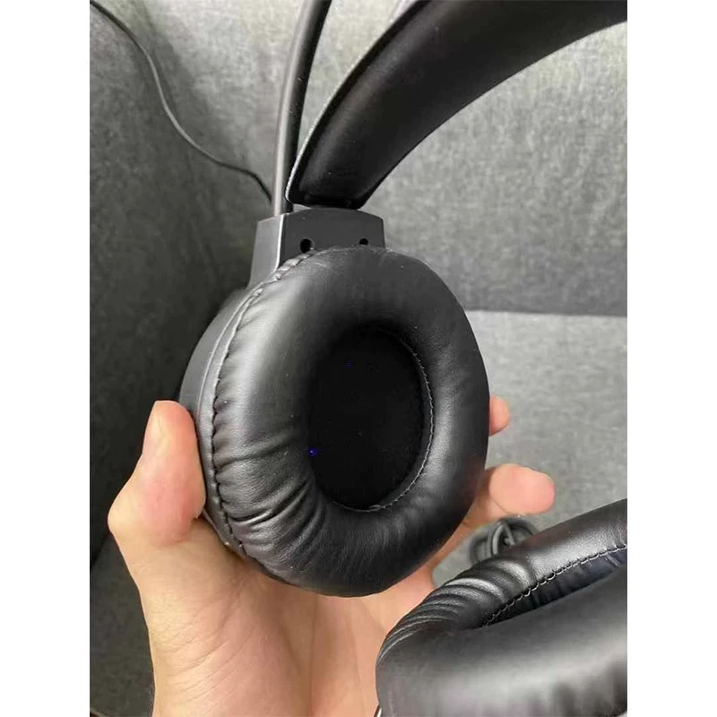 HT65 Supernatural проводная игровая гарнитура с RGB подсветкой, USB, совместима с ПК/ноутбуком, черная