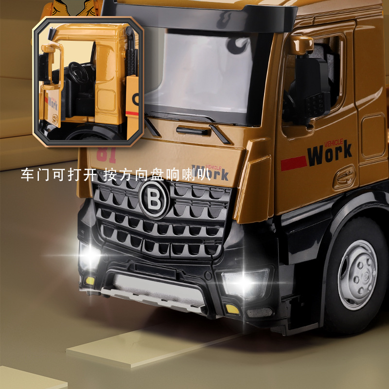 Venta al por mayor envío gratuito de gran tamaño de aleación grúa juguete niños niño educativo pesado ingeniería vehículo juguete modelo inercia