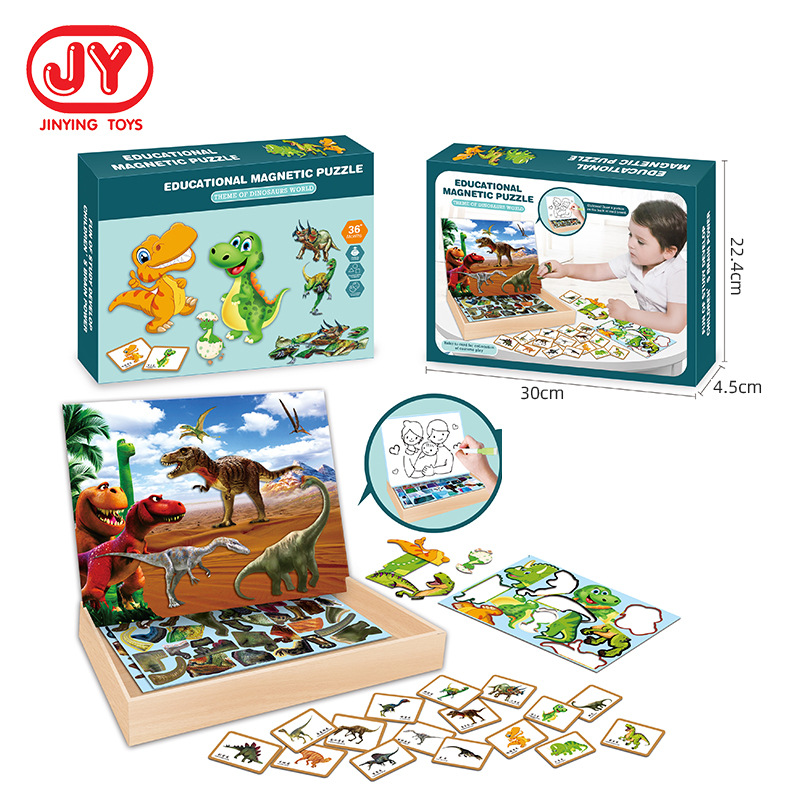 Amazon Supply niños de educación temprana variedad magnética rompecabezas Animal Park party creativo juguetes del rompecabezas magnético