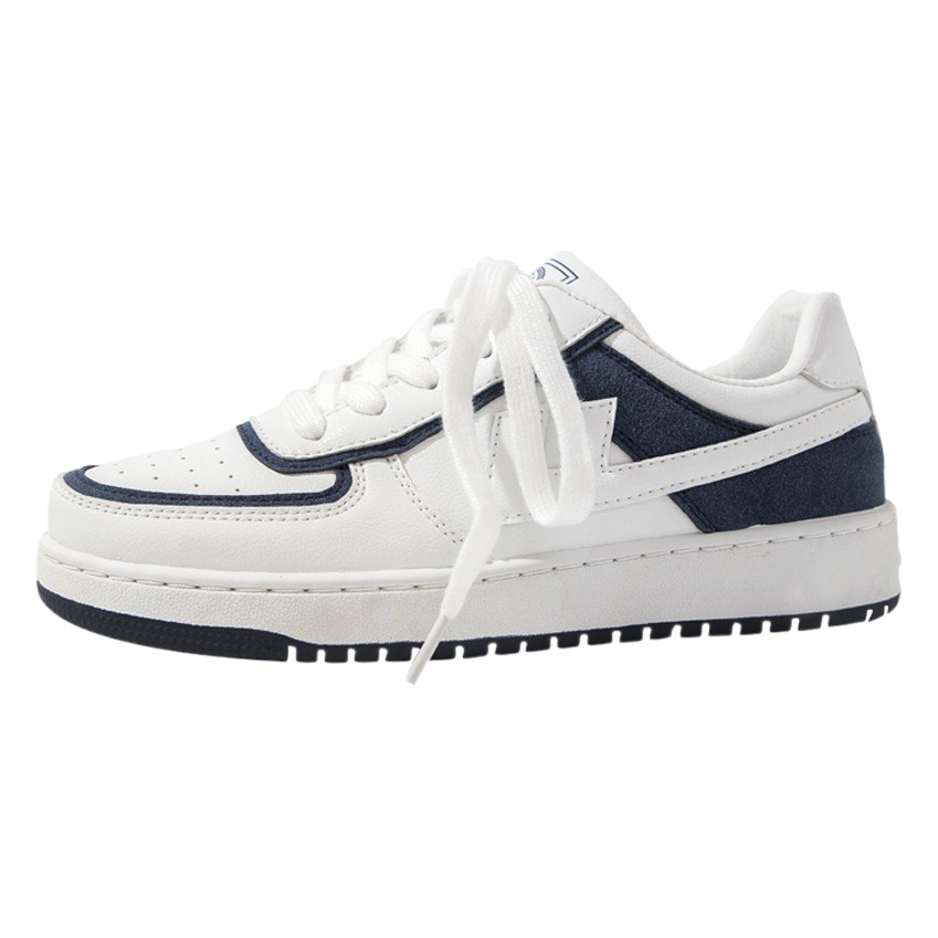 Pull-Back Versatile Women's White Sneakers Men's Autumn New Trendy Versatile Sneakers Men's Breathable Air Force One Casual Shoes