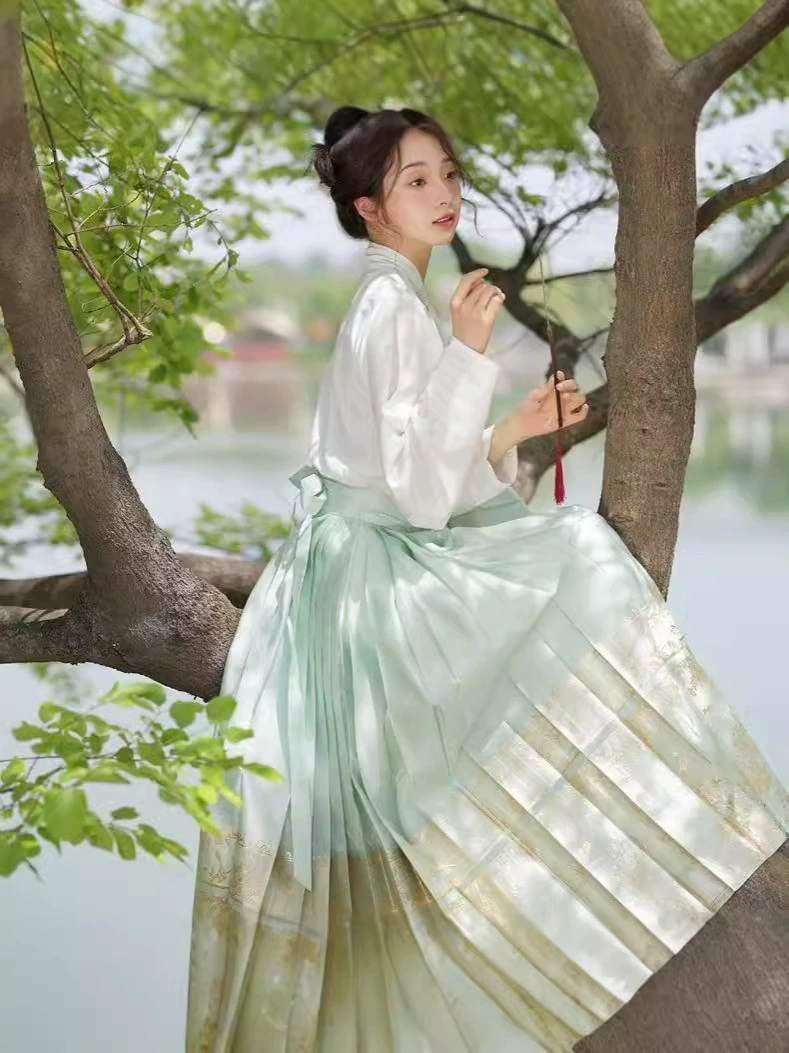 Летний Hanfu женский новый простой принтованный юбка-шорты?"