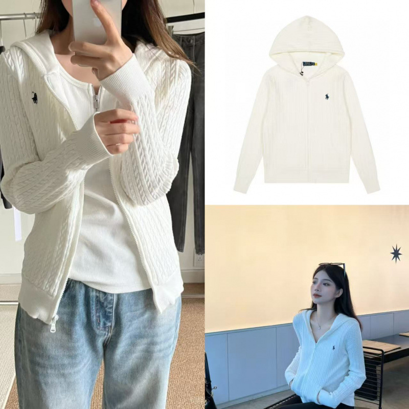 Ralph Lauren toxunma kapüşonlu zip sviter