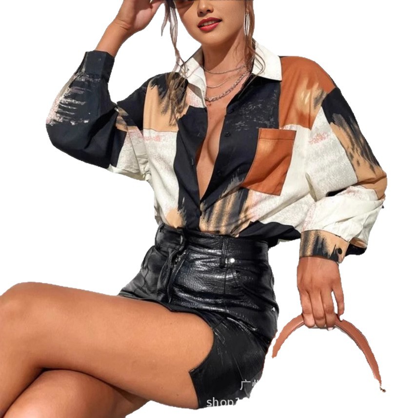 Cárdigan de estilo urbano transfronterizo de moda 2026, color liso negro, con cuello vuelto, abotonado, de manga larga para mujer image 6