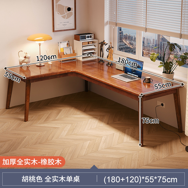 Escritorio Hogar Esquina de madera maciza Esquina Dormitorio en forma de L Estudio Oficina Apartamento pequeño Trabajo Computadora de escritorio Mesa grande