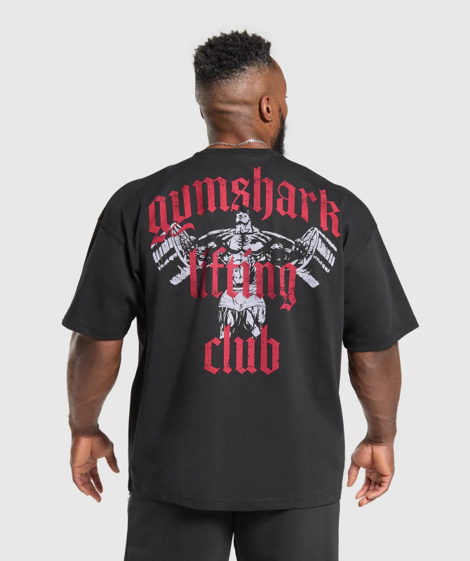 クロスボーダー AliExpress クロスボーダー アメリカ マッスル シャーク Tシャツ ストリート フィットネス 体操 サマー スポーツ フィットネス 半袖 メンズ|undefined