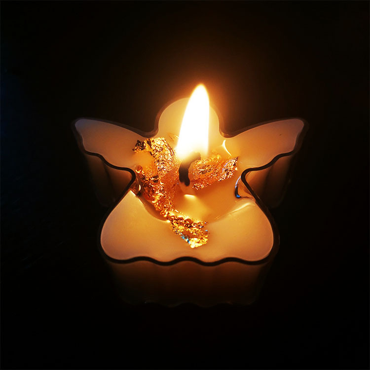 Transfronterizo material de la vela bricolaje árbol de Navidad pequeña vela Ángel caja de plástico ignífugo cera caja acrílico té cera Shell