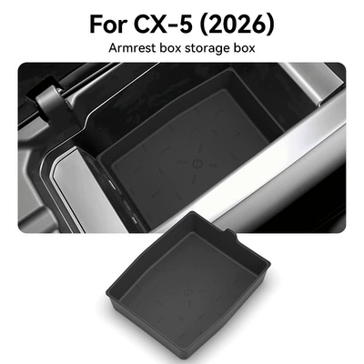 Suitable for 26 models of Mazda CX-5, under-armrest storage box, storage protection, car interior accessories, modification parts (Car storage bag/box) - 26-models-of-cx-5-armrest-box-bottom-cover-tpe