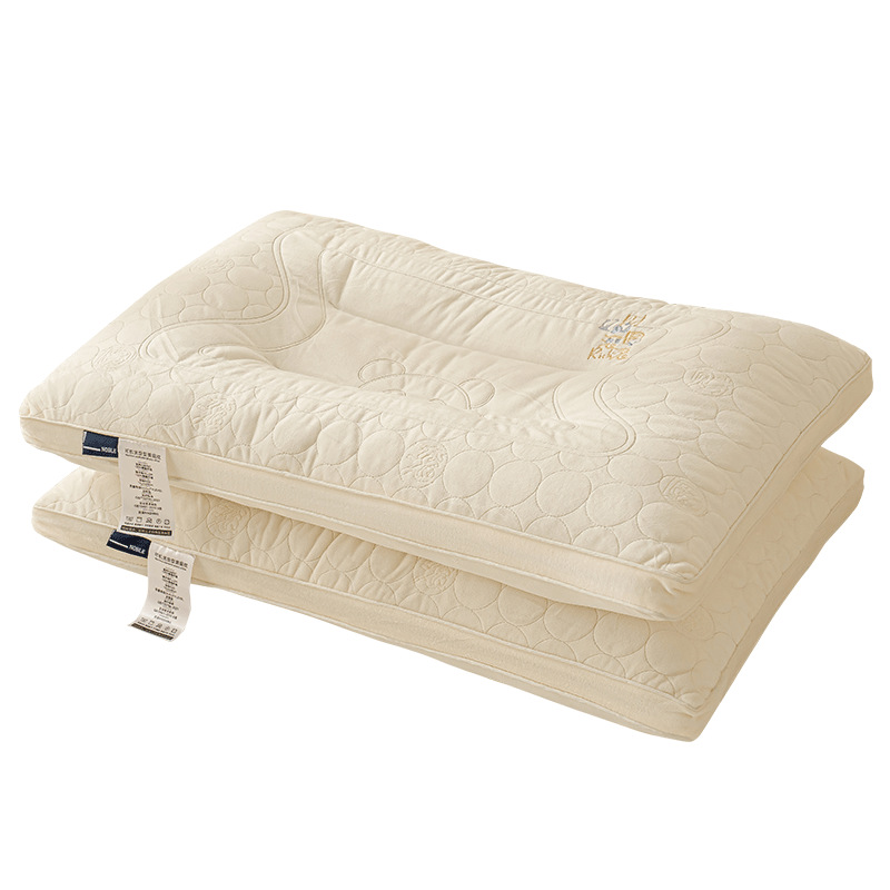 Un par de almohadas no colapsadas para adultos domésticos para proteger la columna cervical y ayudar a dormir núcleo de almohada dormitorio de estudiantes para una sola persona acostada para dormir pequeña cabeza entera