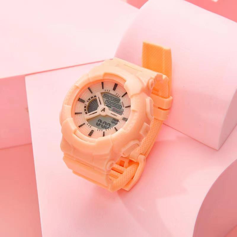 Tiempo hervida lluvia reloj electrónico macaron color INS estilo multifuncional reloj electrónico moda impermeable pantalla electrónica