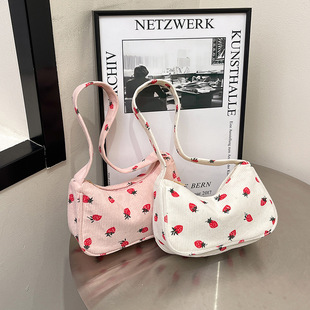 2025 New Women's Bag Fashion Casual Large-Capacity Underarm Bag Simple Sweet Style Crossbody Bag Simple Korean Style Bag