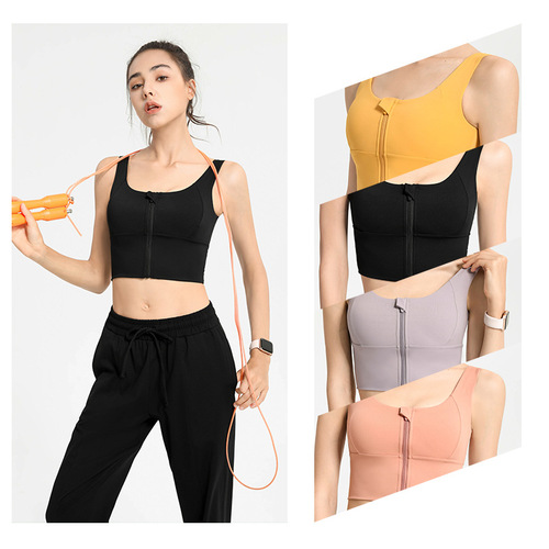 European and American sports bra women's summer shockproof running high-intensity top outer wear beautiful back vest bra fitness yoga wear